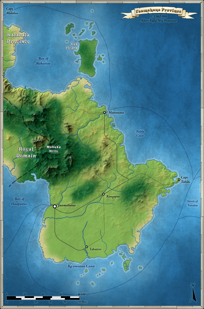 Faamahana Province topographical map