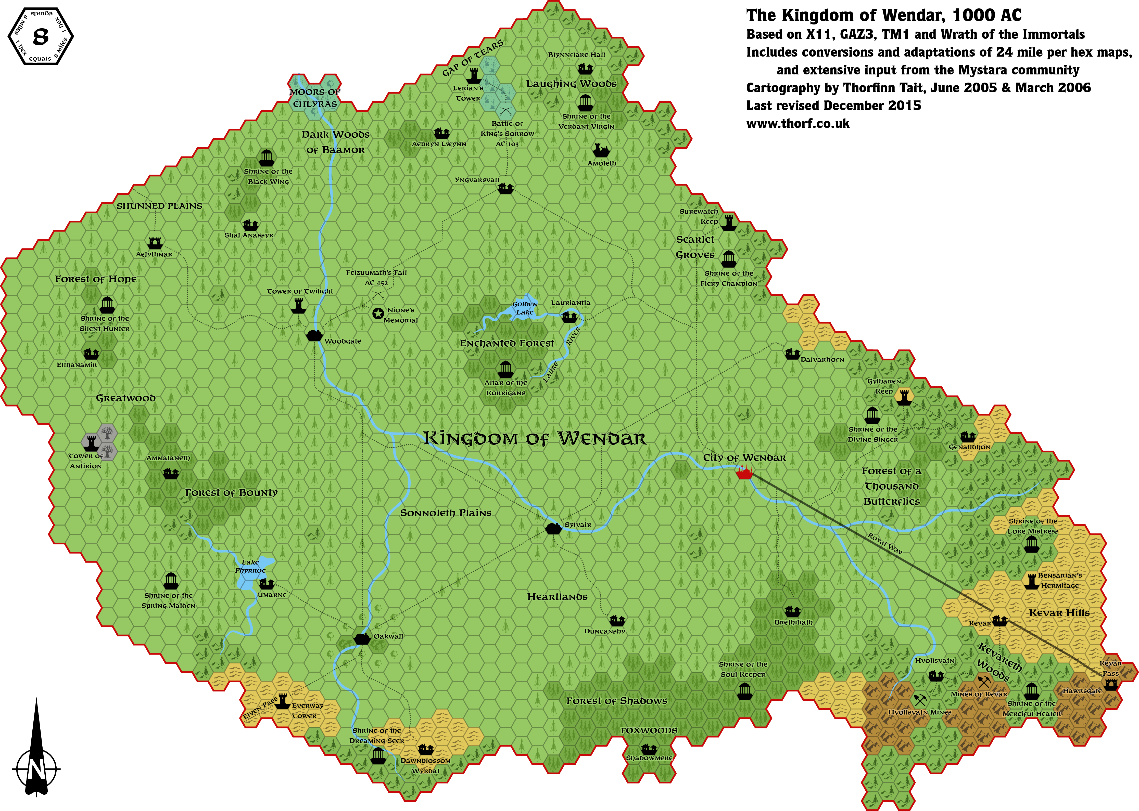Wendar hex map