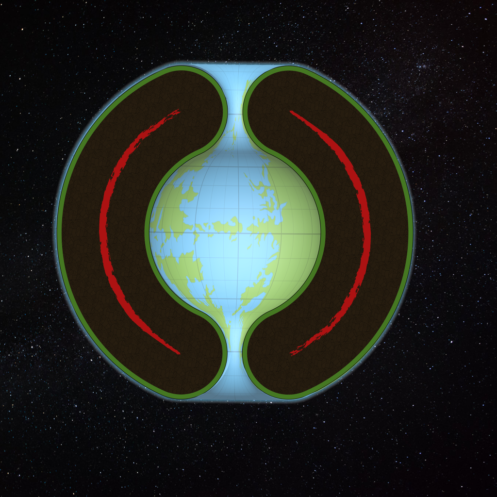 Cross-section with the diagram superimposed