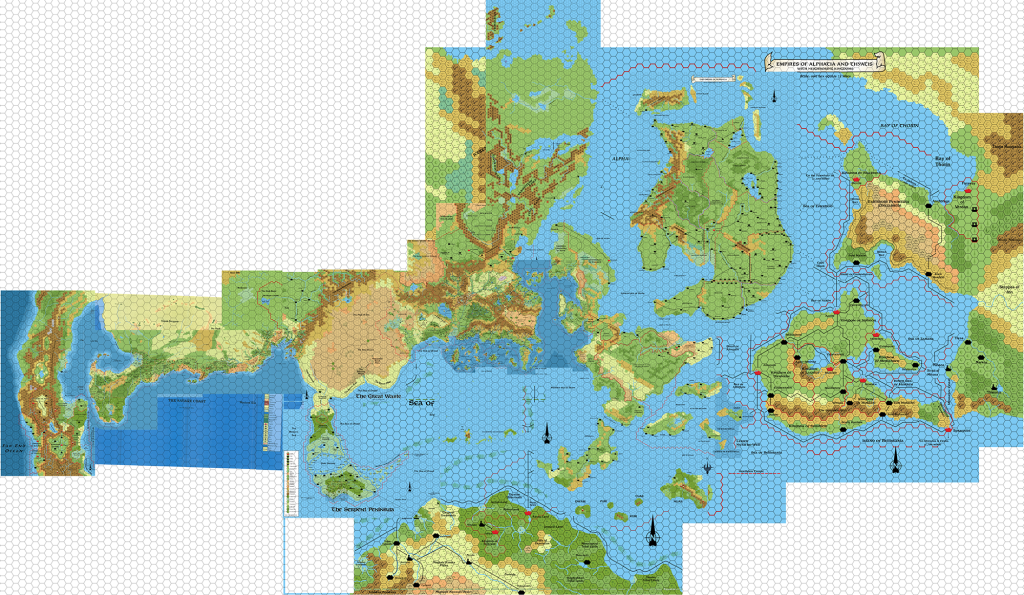 Lining Up Mystara hex maps, 20th February 2016 Progress Snapshot