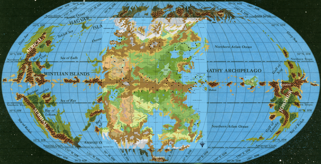 Final placements for the hex maps on the world map