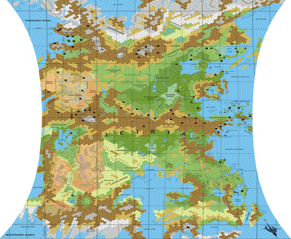 Iciria in equirectangular projection