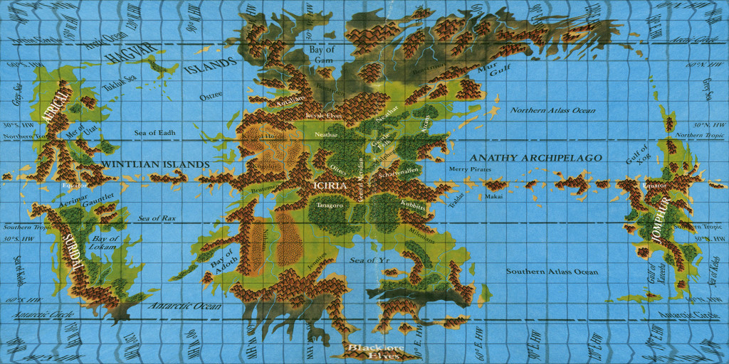 Hollow World Set Hollow World map in Equirectangular projection