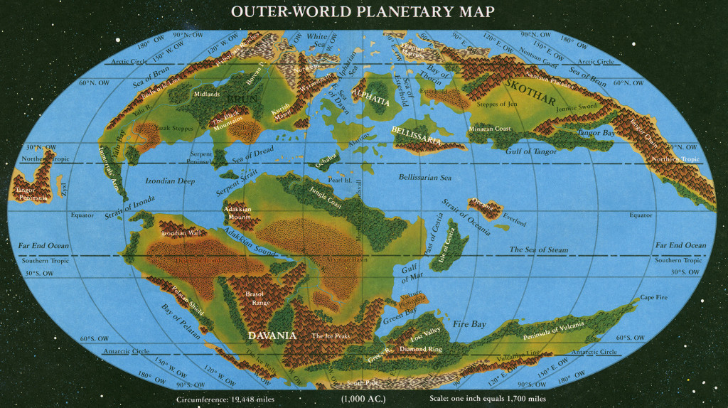 The Hollow World Set Outer World map