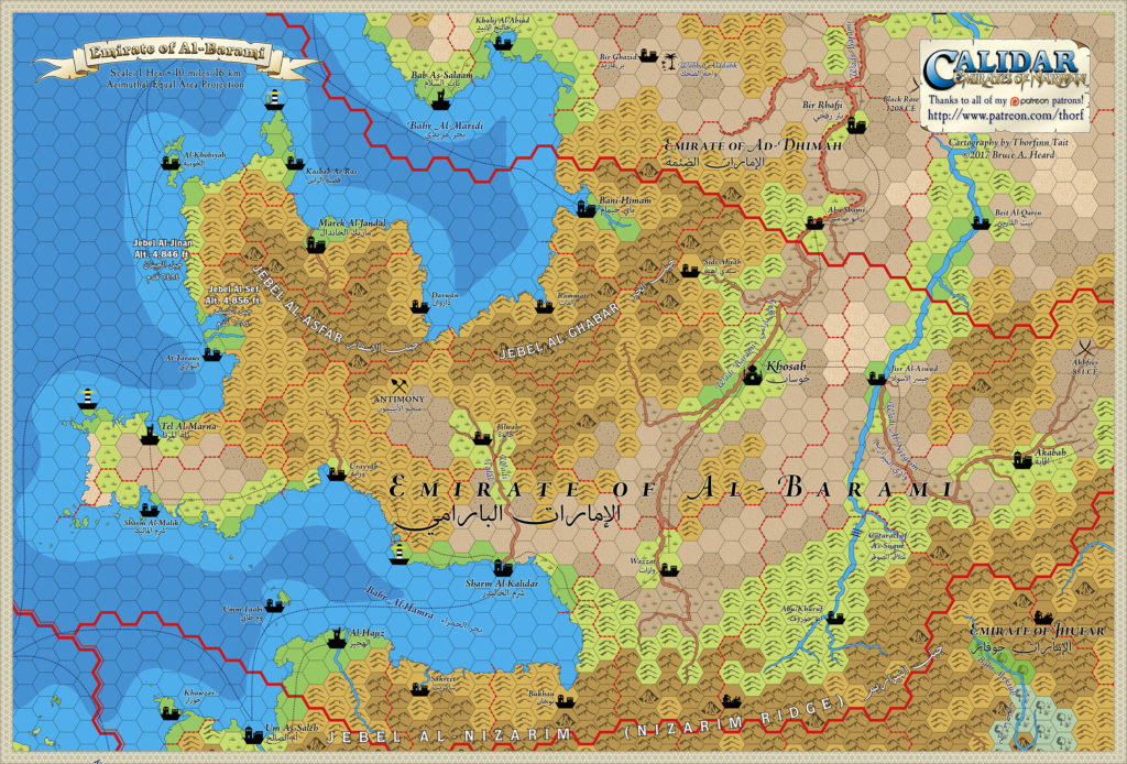 Emirate of Al-Barami Hex Map