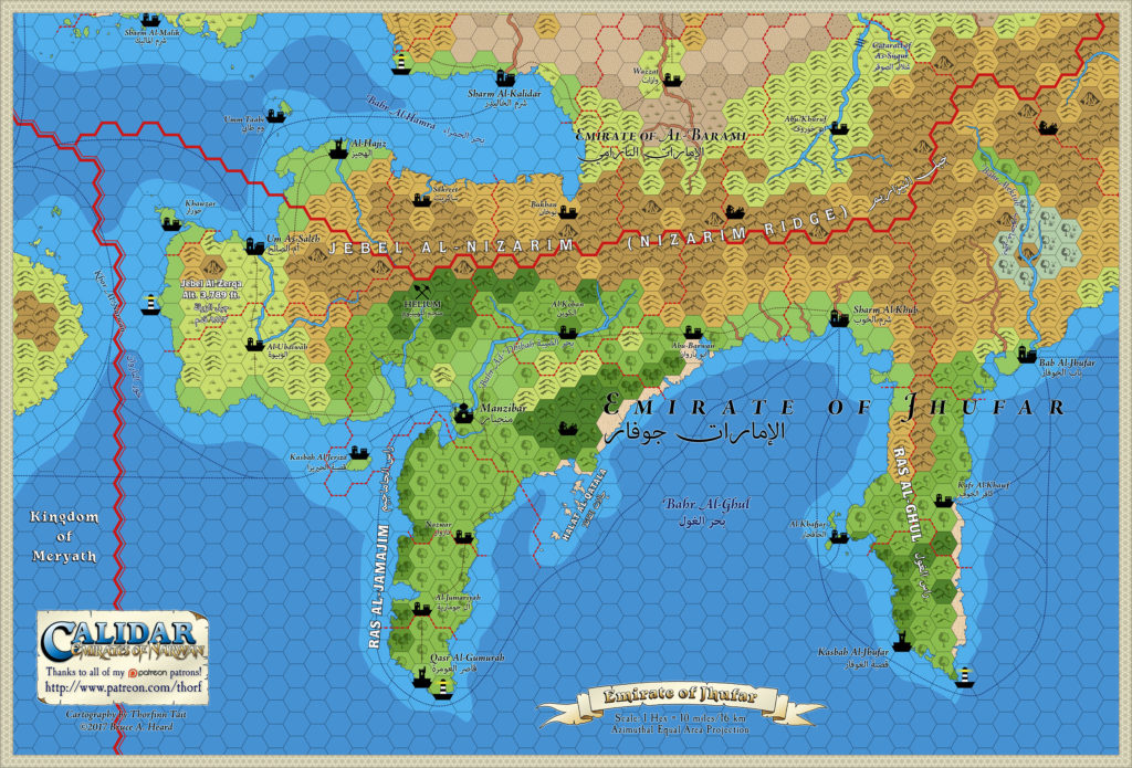 Emirate of Jhufar Hex Map