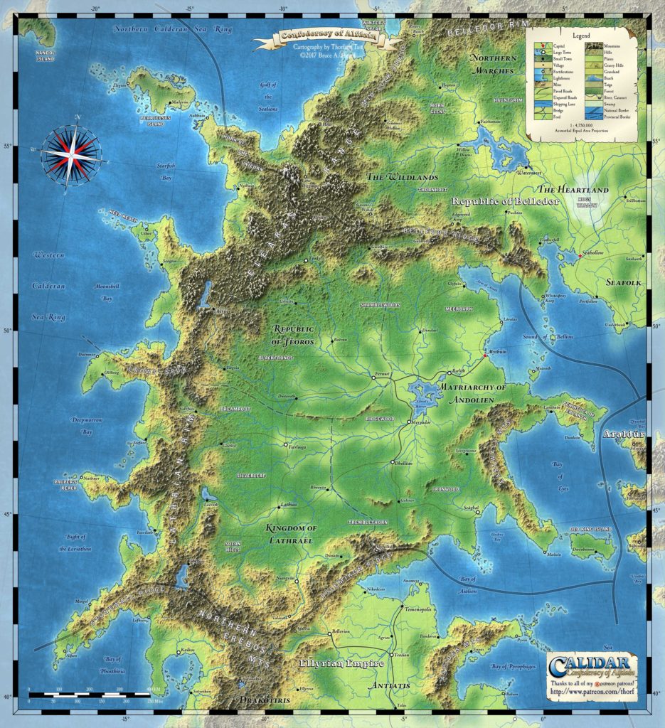 Alfdaín Topographical Map