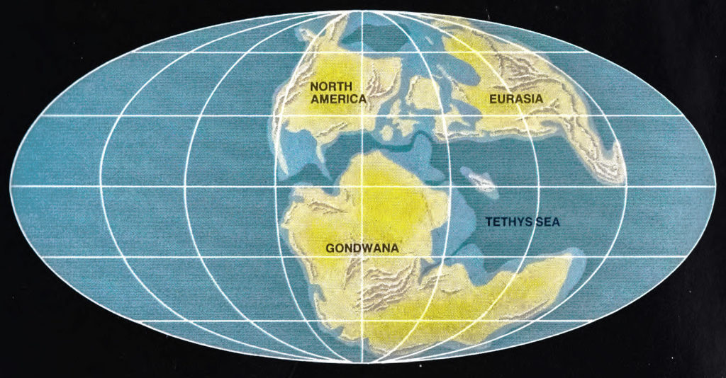 Jurassic Earth from Continents in Collision