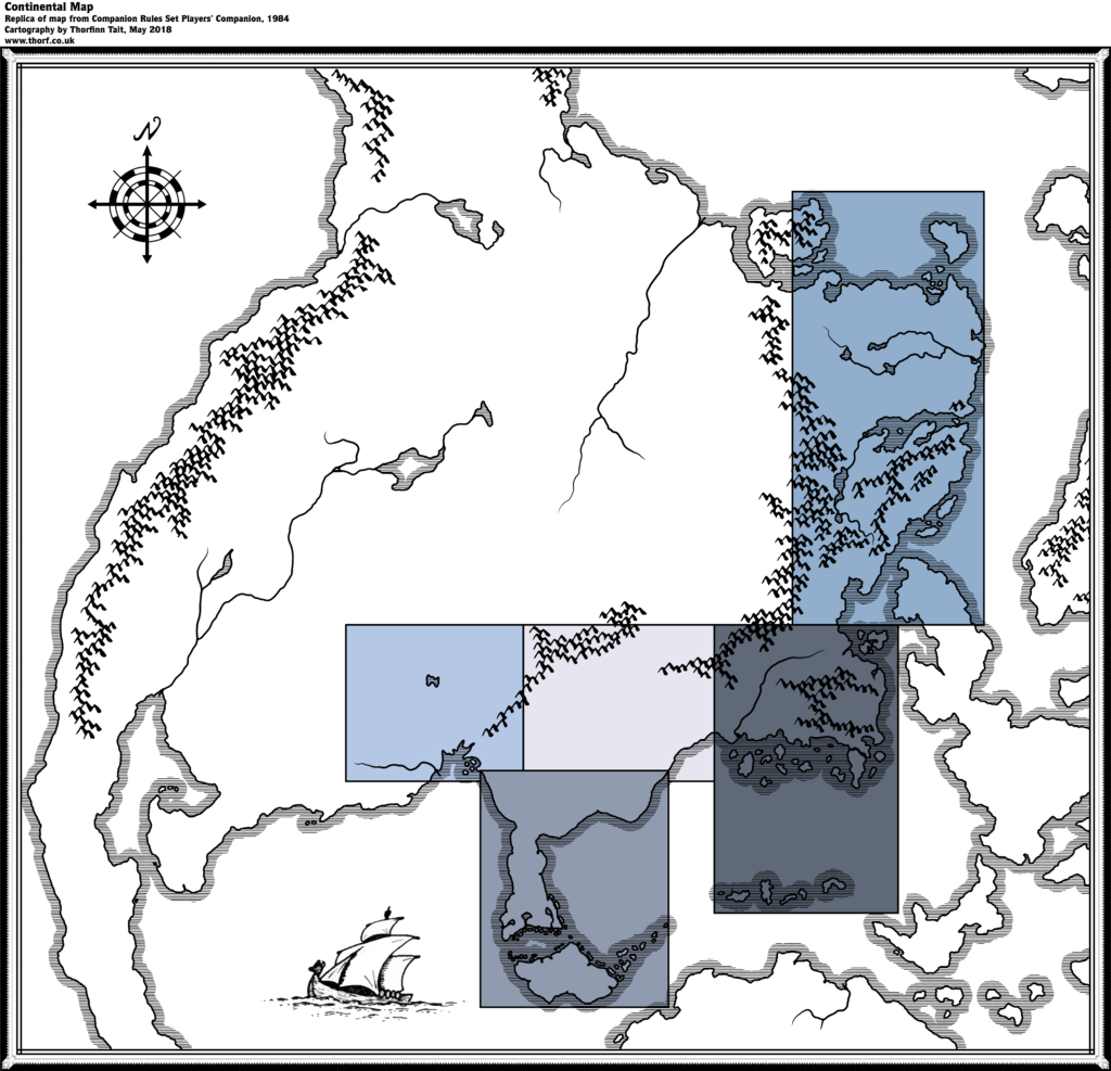 Replica of the Companion Set's continental map
