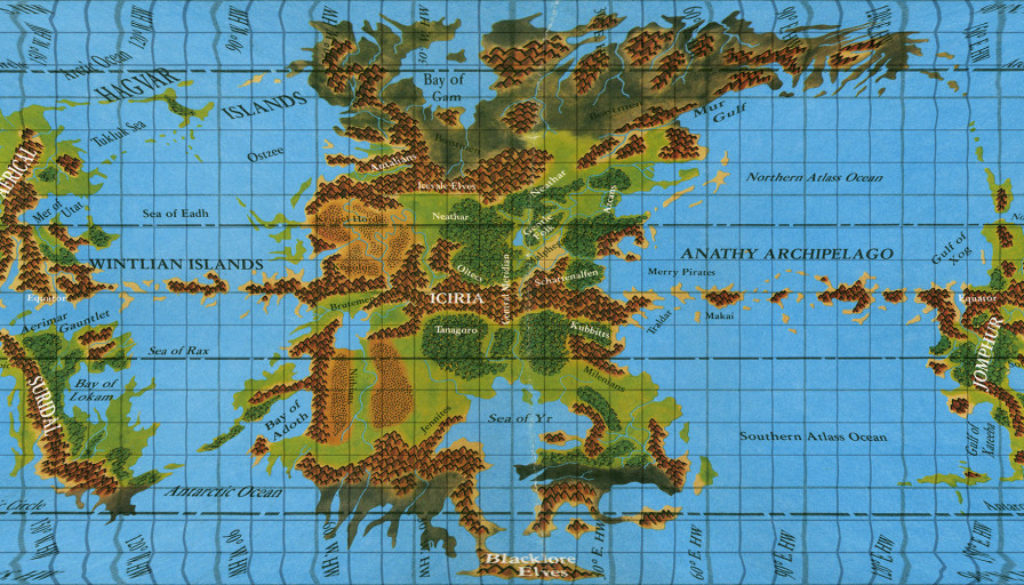 Hollow World Set Hollow World map in Equirectangular projection