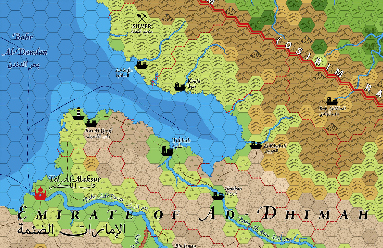 Emirate of Ad-Dhimah Hex Map