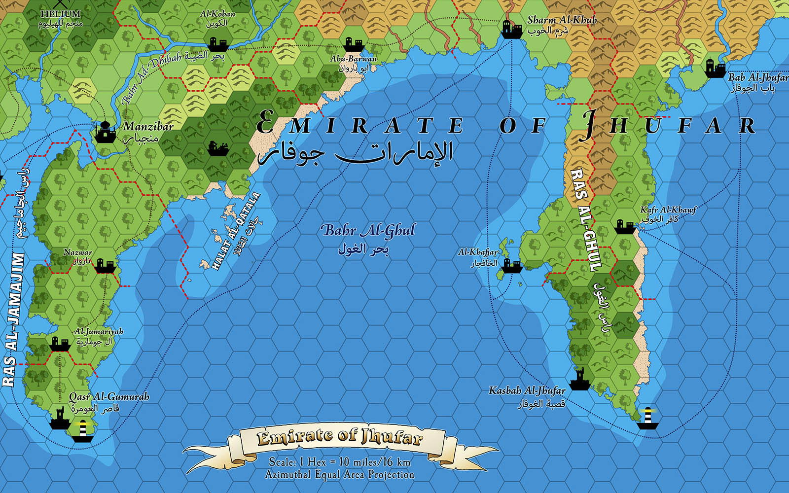 Emirate of Jhufar Hex Map