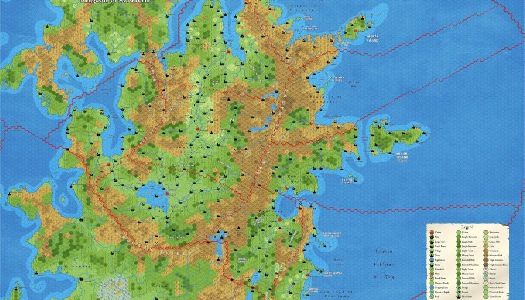 Magiocracy of Caldwen Hex Map